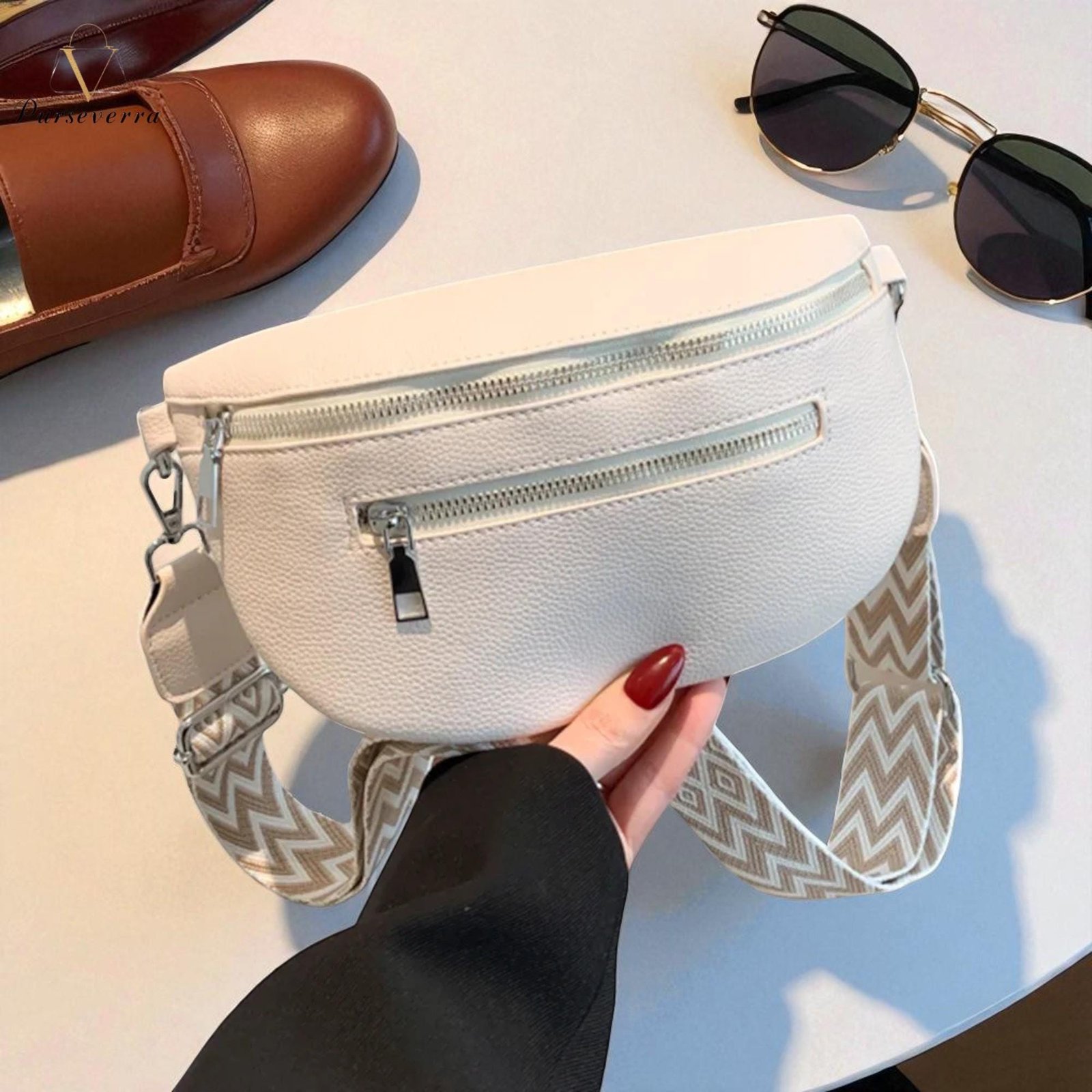 pu leather crossbody chest bag: western saddle style travel handbag pu leather crossbody chest bag: western saddle style travel handbag