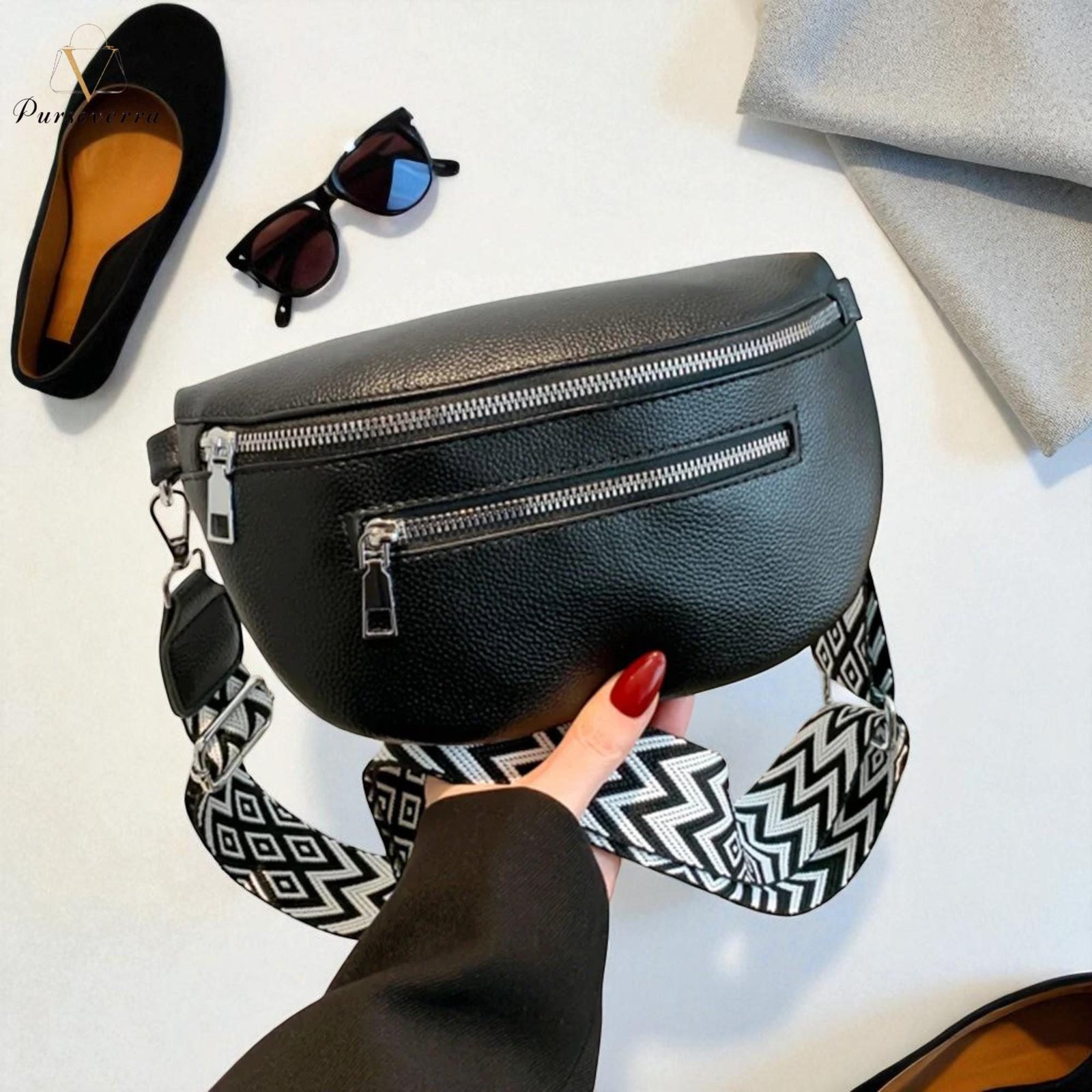 pu leather crossbody chest bag: western saddle style travel handbag pu leather crossbody chest bag: western saddle style travel handbag