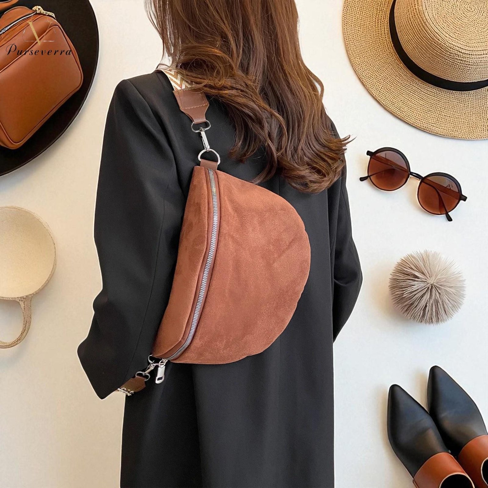 pu leather crossbody chest bag: western saddle style travel handbag pu leather crossbody chest bag: western saddle style travel handbag