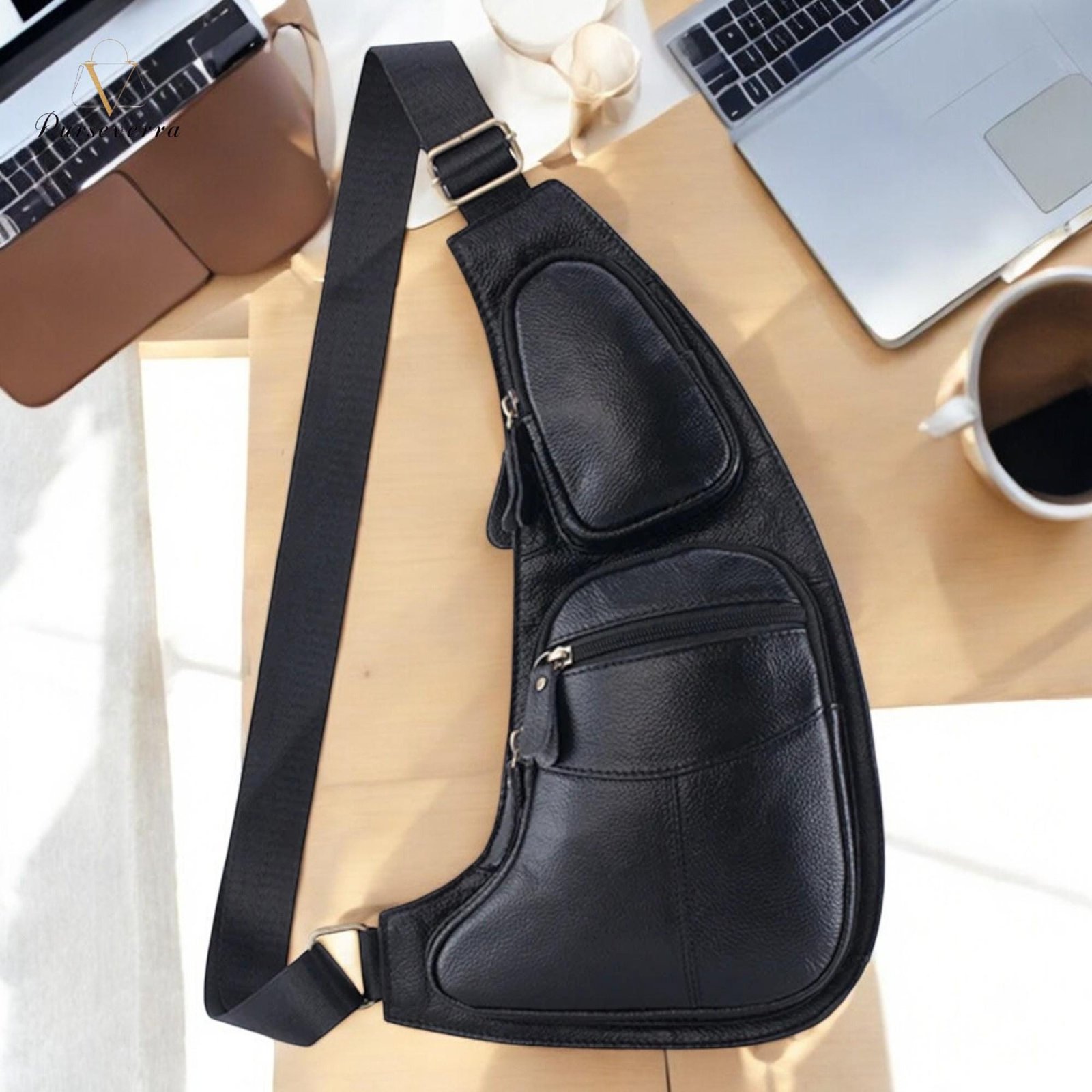 genuine leather half moon sling backpack: versatile travel bag genuine leather half moon sling backpack: versatile travel bag
