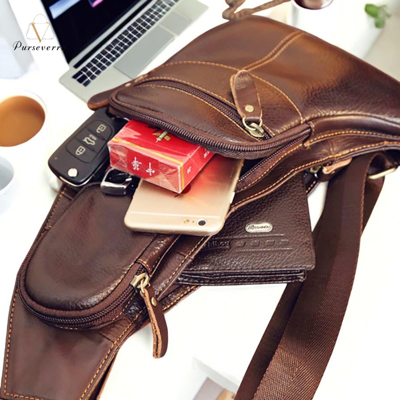 genuine leather half moon sling backpack: versatile travel bag genuine leather half moon sling backpack: versatile travel bag