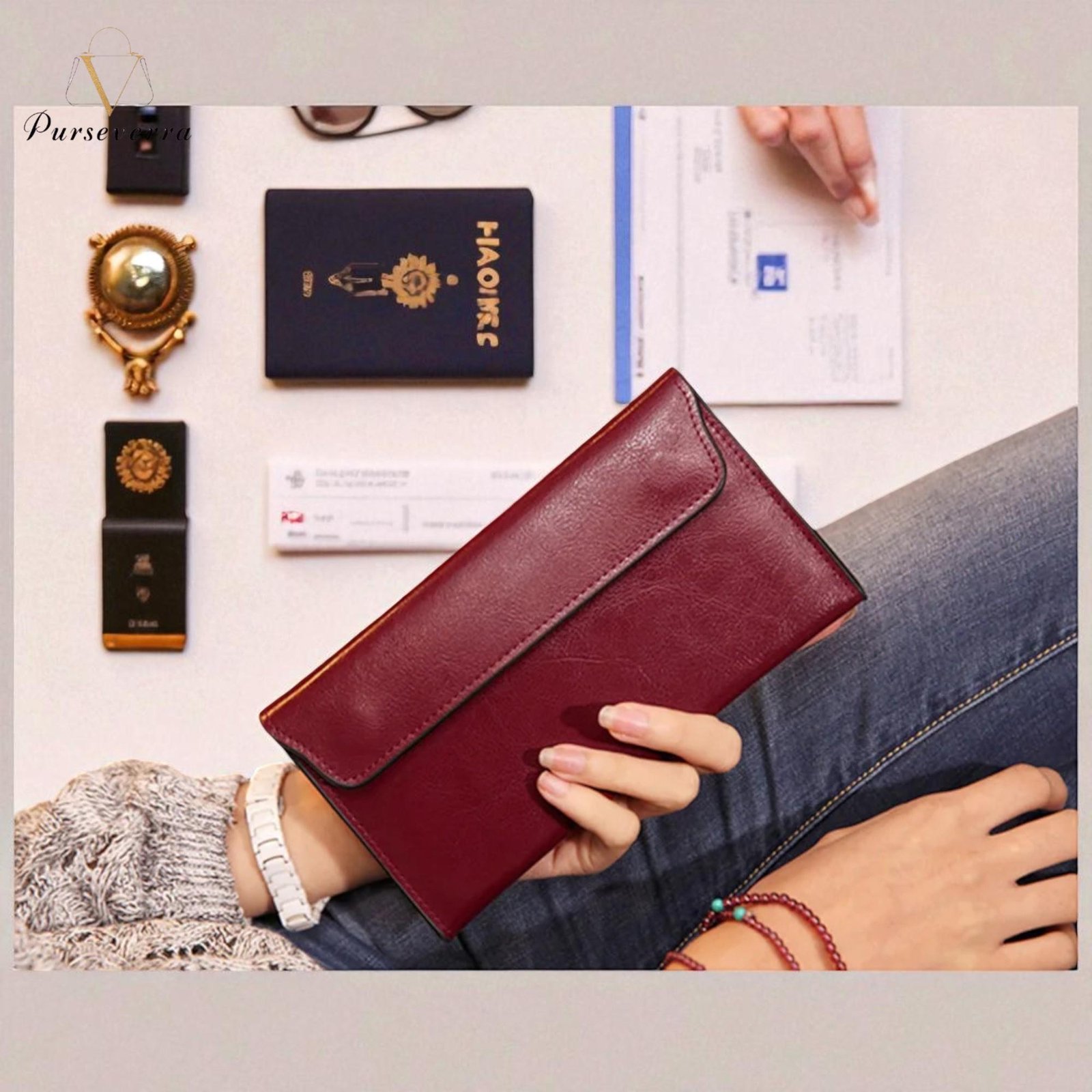 genuine leather women's wallet: cowhide clutch, card holder & purse genuine leather women's wallet: cowhide clutch, card holder & purse