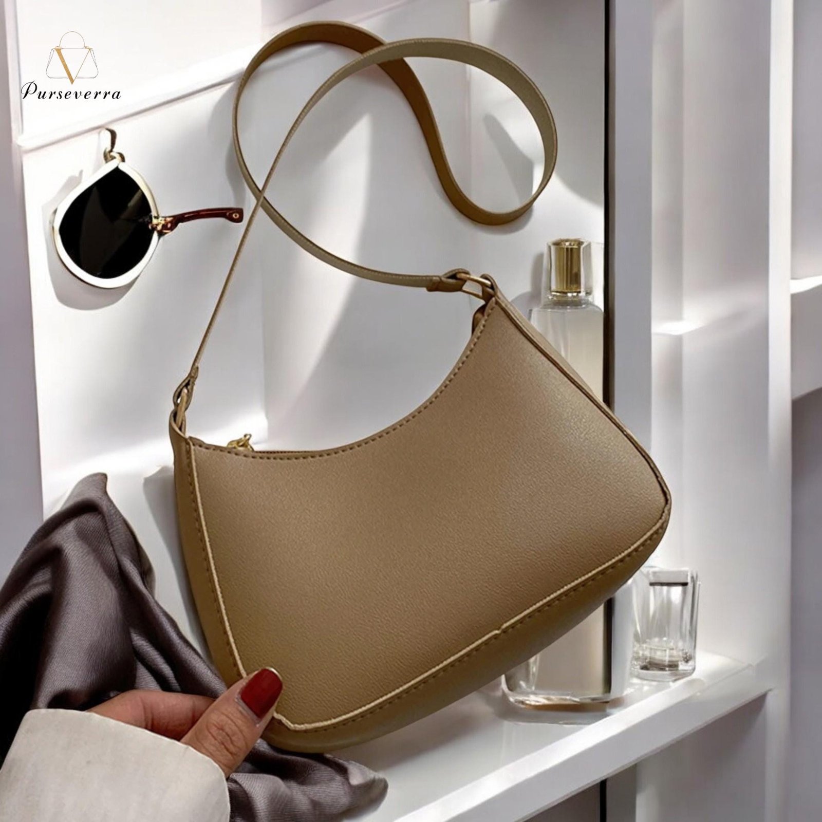 pu leather underarm shoulder bag: retro fashion handbag pu leather underarm shoulder bag: retro fashion handbag