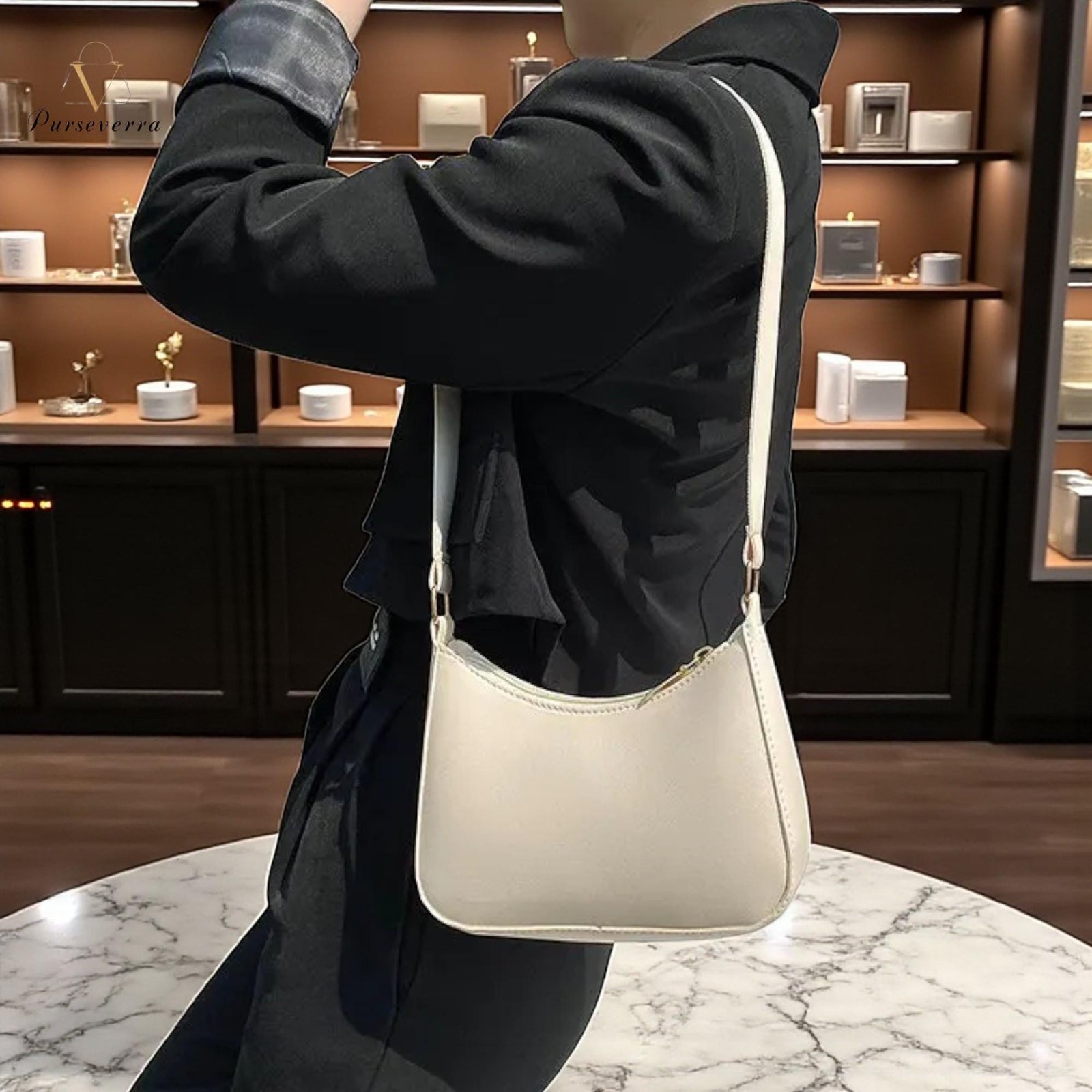pu leather underarm shoulder bag: retro fashion handbag pu leather underarm shoulder bag: retro fashion handbag