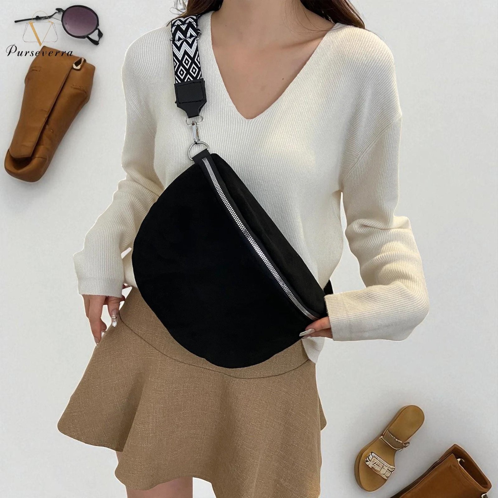 pu leather crossbody chest bag: western saddle style travel handbag pu leather crossbody chest bag: western saddle style travel handbag