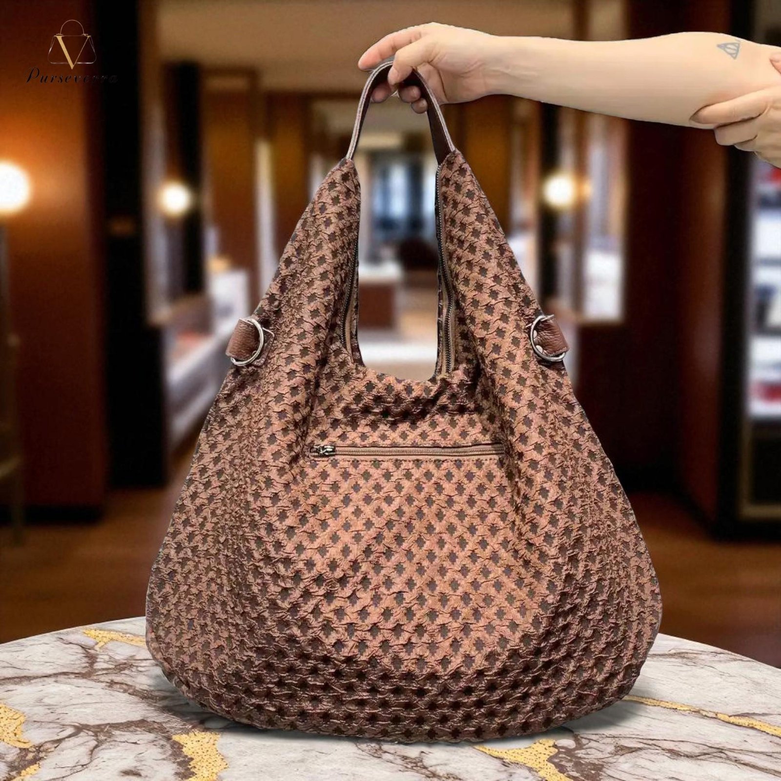 handmade leather shoulder bag: large brown sling tote, travel handbag handmade leather shoulder bag: large brown sling tote, travel handbag