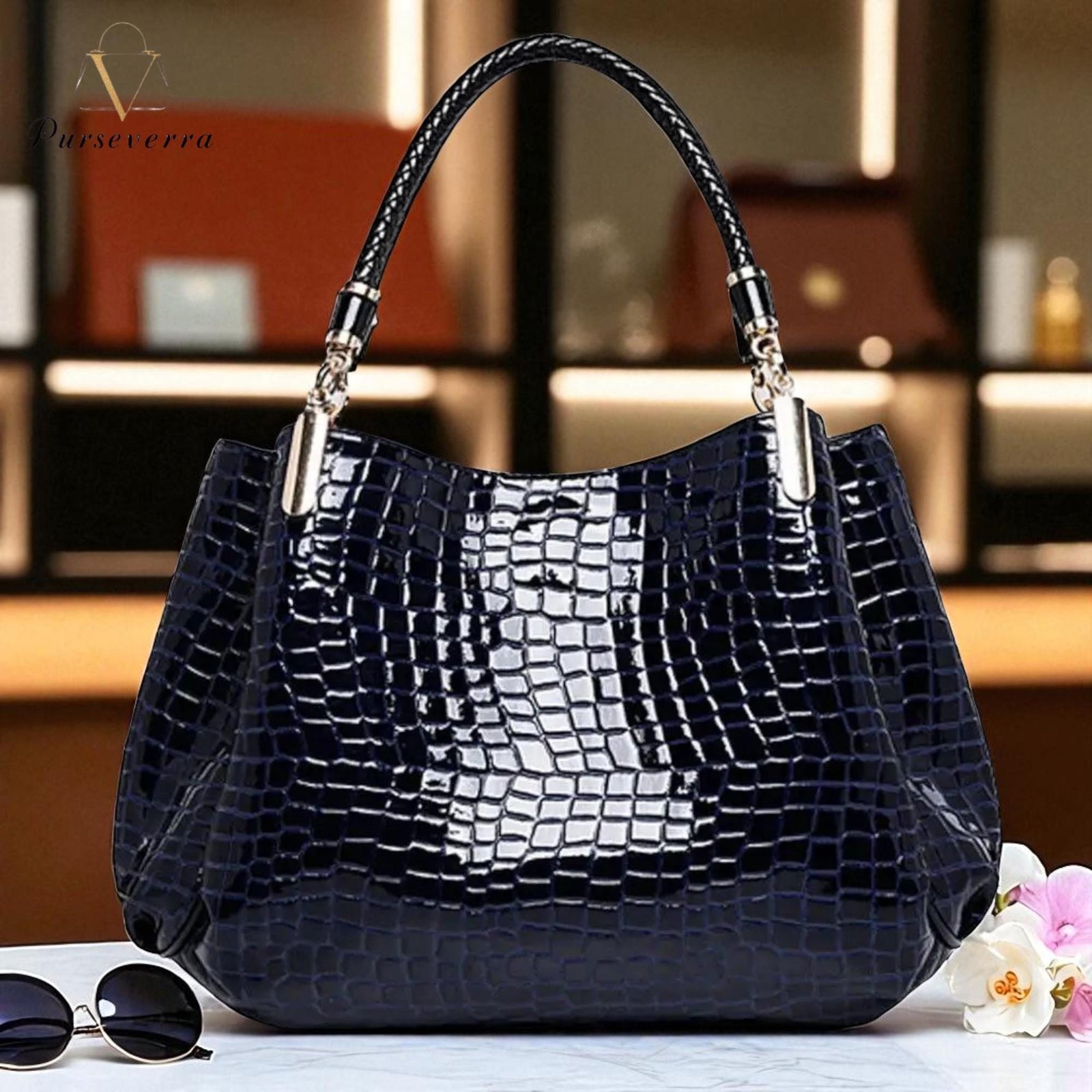 pu leather shoulder bag for women | serpentine pattern tote | fashion crossbody purse, travel handbag & gift for her pu leather shoulder bag for women | serpentine pattern tote | fashion crossbody purse, travel handbag & gift for her