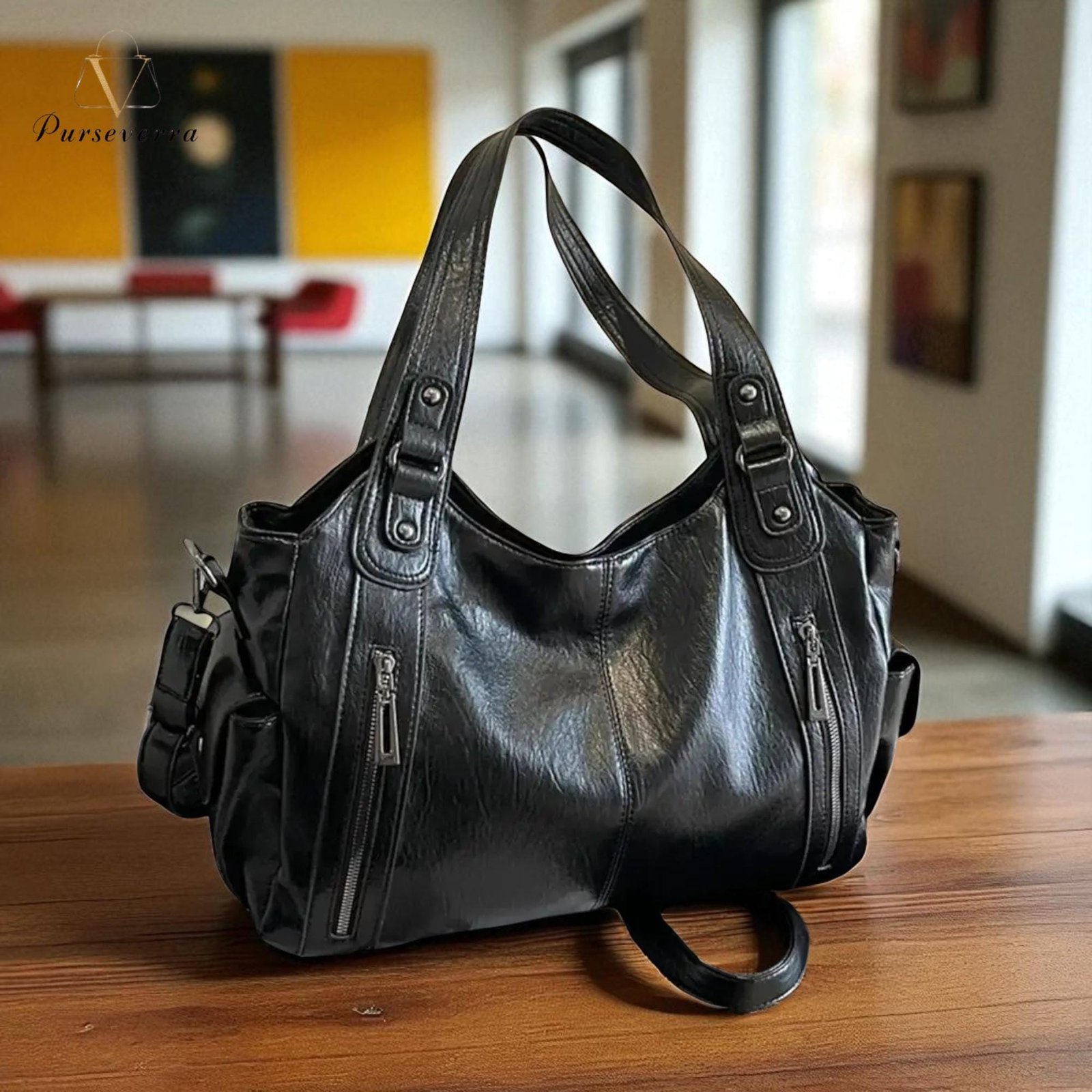 black pu leather shoulder bag | stylish crossbody purse | soft everyday handbag for women black pu leather shoulder bag | stylish crossbody purse | soft everyday handbag for women