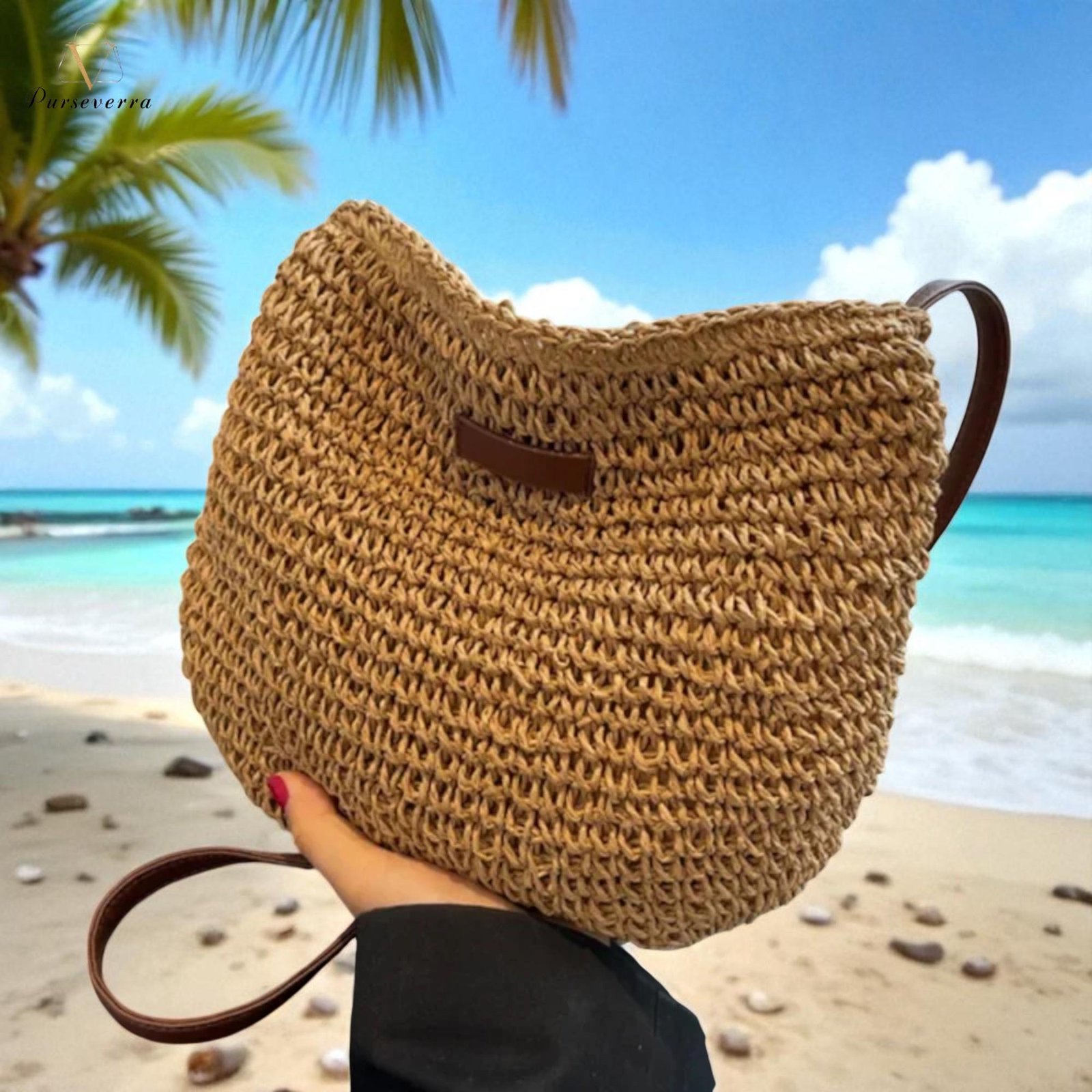 woven straw crossbody bag: summer beach satchel woven straw crossbody bag: summer beach satchel