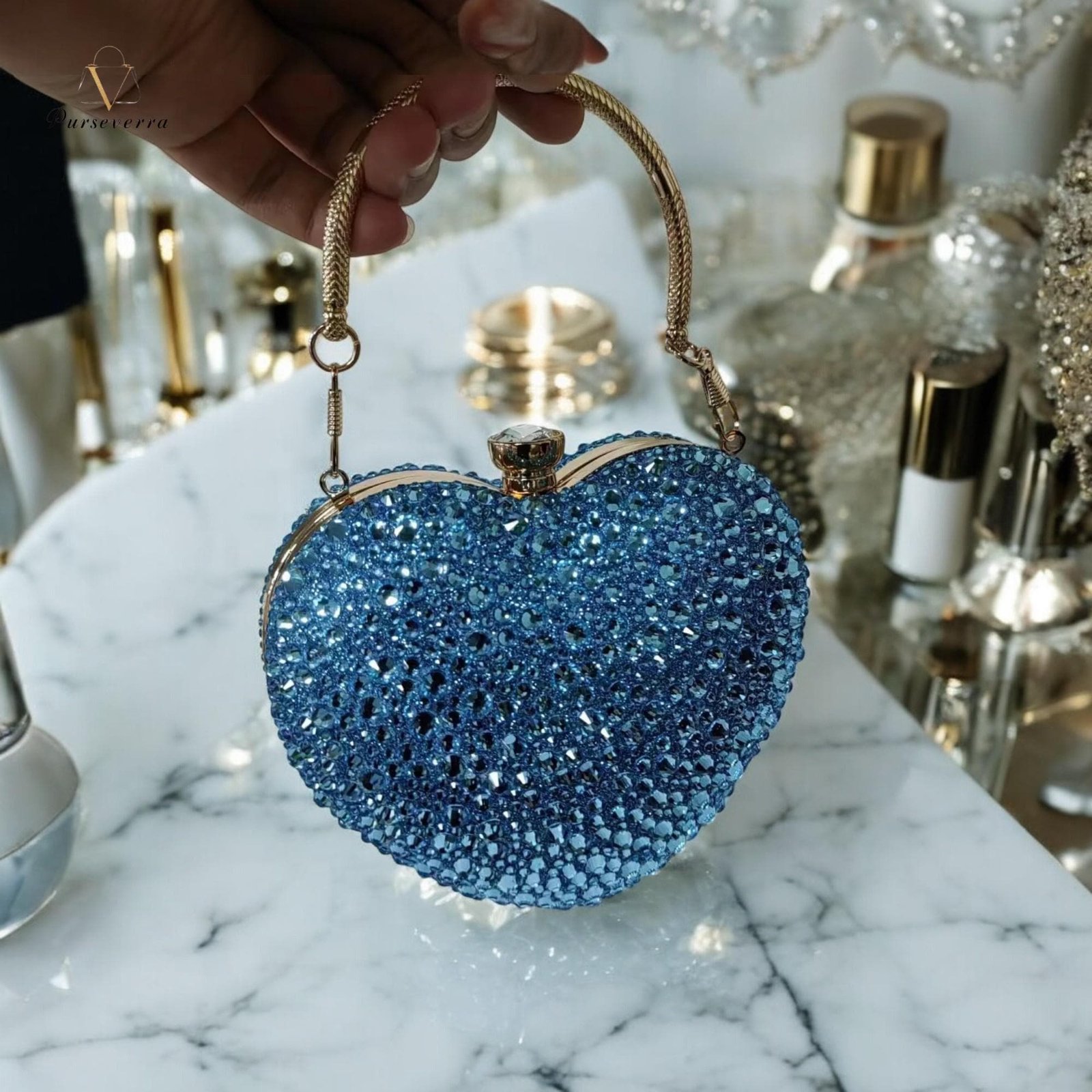 heart shape clutch bag for women | rhinestone metal purse, bridal party handbag, wedding clutch, evening bag, gift for her heart shape clutch bag for women | rhinestone metal purse, bridal party handbag, wedding clutch, evening bag, gift for her