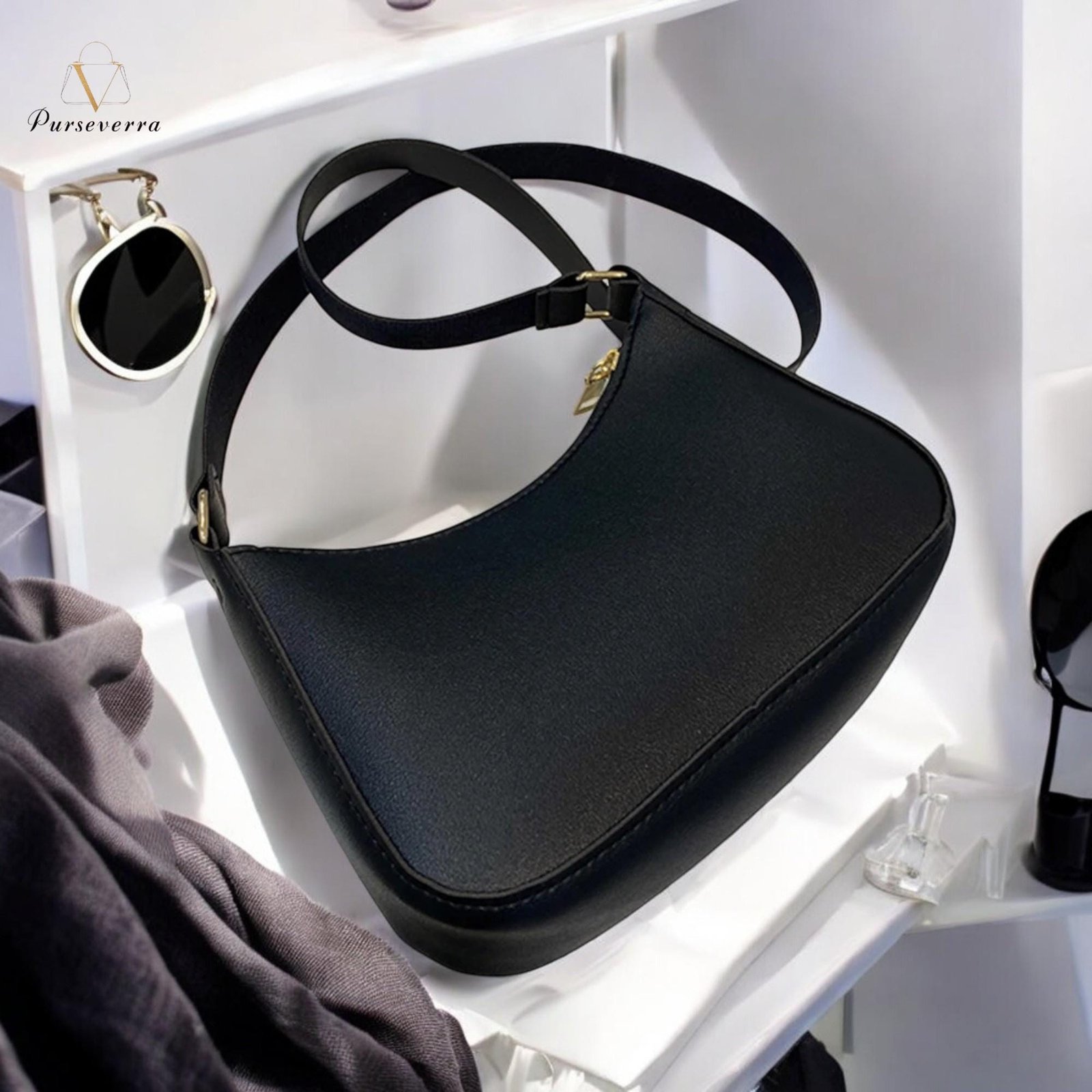 pu leather underarm shoulder bag: retro fashion handbag pu leather underarm shoulder bag: retro fashion handbag