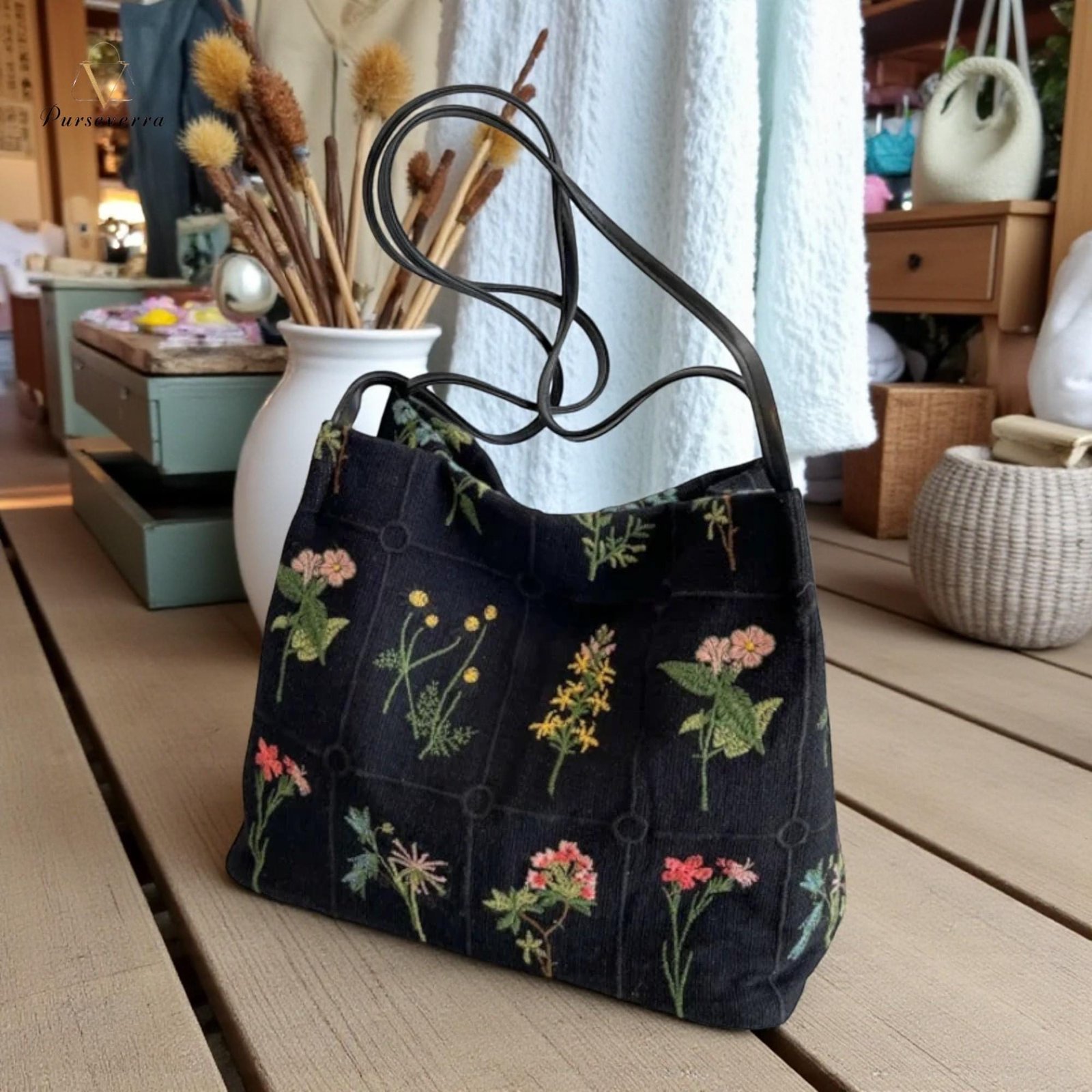 floral embroidered shoulder bag | canvas tote handbag, boho travel purse, hand embroidery bag for women, everyday work bag gift for her floral embroidered shoulder bag | canvas tote handbag, boho travel purse, hand embroidery bag for women, everyday work bag gift for her