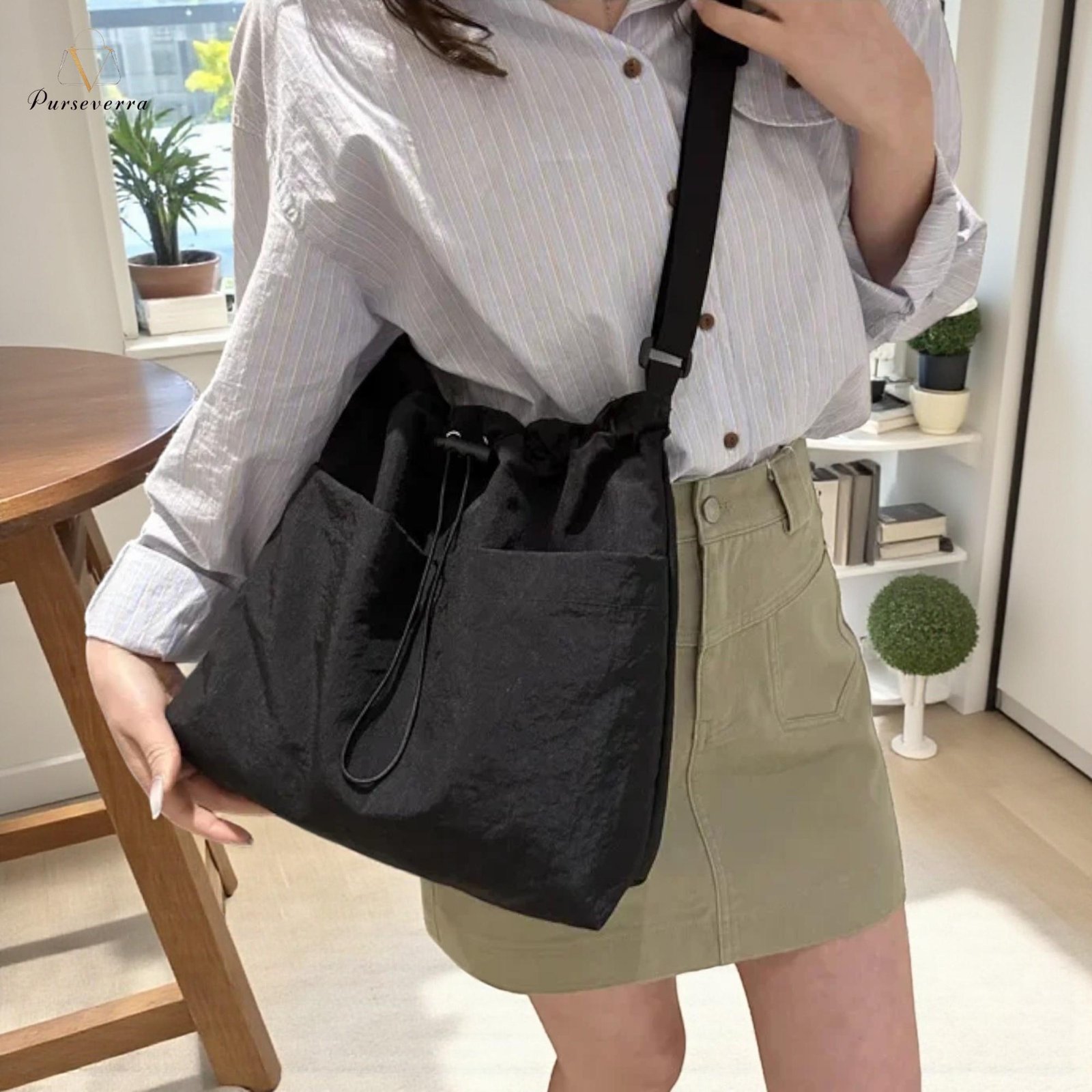 women’s nylon shoulder bag – casual crossbody tote, vintage everyday handbag, black travel purse, gift for her women’s nylon shoulder bag – casual crossbody tote, vintage everyday handbag, black travel purse, gift for her