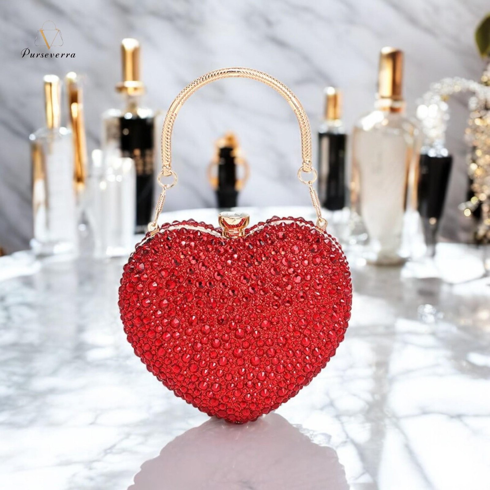 heart shape clutch bag for women | rhinestone metal purse, bridal party handbag, wedding clutch, evening bag, gift for her heart shape clutch bag for women | rhinestone metal purse, bridal party handbag, wedding clutch, evening bag, gift for her