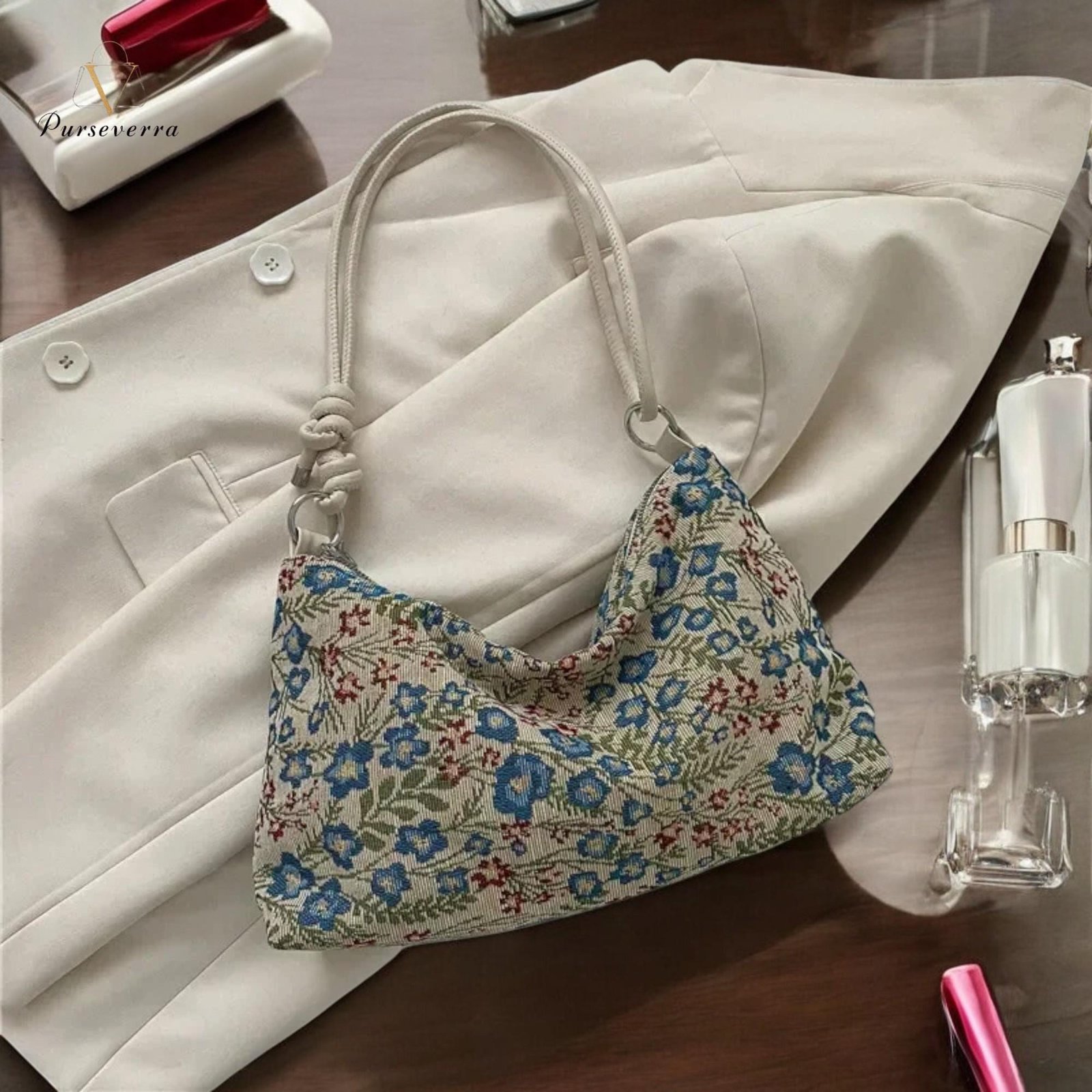 floral embroidered canvas shoulder bag, handmade half moon purse, casual flower handbag for women, travel & everyday bag floral embroidered canvas shoulder bag, handmade half moon purse, casual flower handbag for women, travel & everyday bag