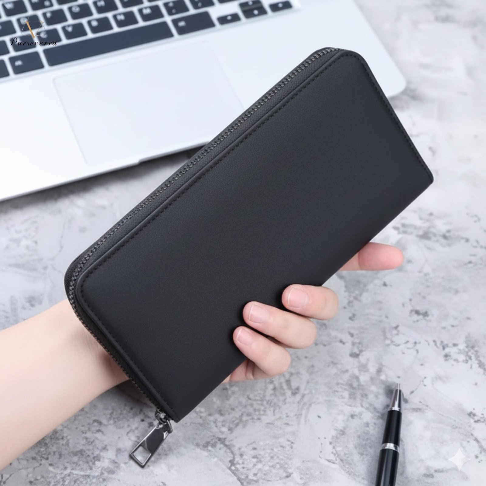 men’s long leather wallet – slim pvc wallet with card holder, coin pocket & phone slot, vintage long wallet gift for him, christmas gift men’s long leather wallet – slim pvc wallet with card holder, coin pocket & phone slot, vintage long wallet gift for him, christmas gift